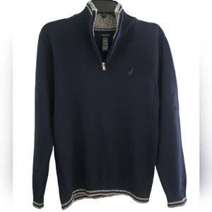 NWOT Nautica Boy's Casual Zip Pullover Sweater SZ Large 14/16